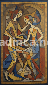 Cubist Dance Mosaic Artwork